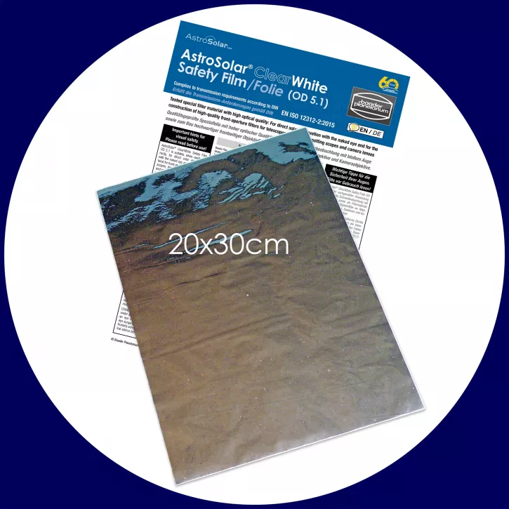 Baader AstroSolar® ClearWhite Safety Sonnenfilter-Folie OD 5.1 - 20x30cm