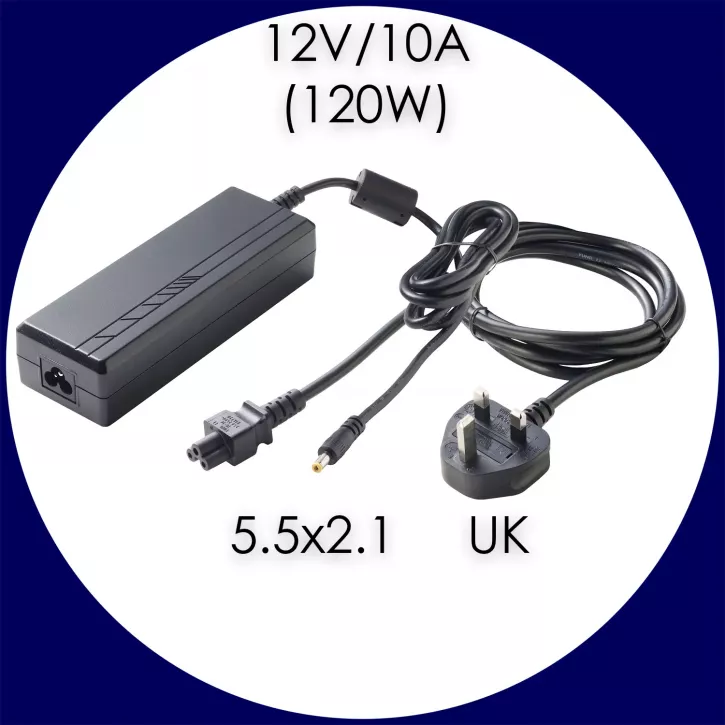 Pegasus Astro Netzteil 12Volt/10 Ampere (120W), 5.5x2.1mm, UK-Stecker