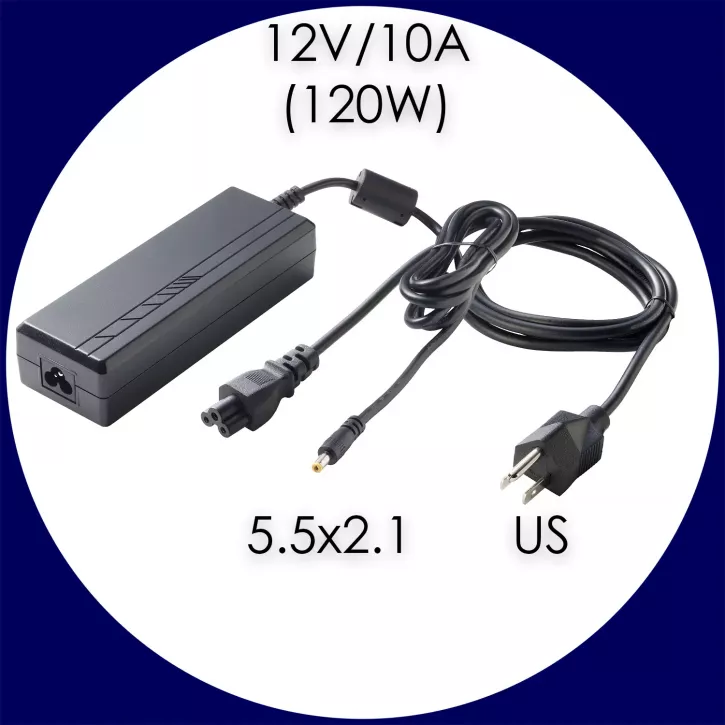 Pegasus Astro Netzteil 12Volt/10 Ampere (120W), 5.5x2.1mm, US-Stecker