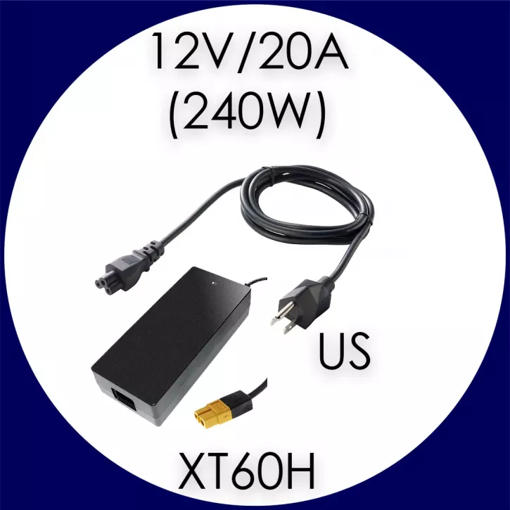 Pegasus Astro Netzteil 12Volt/20 Ampere (240W), XT60H, US-Stecker