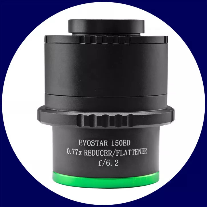 Sky-Watcher 0.77x Brennweiten Reduzierer & Bildfeldebner für Evostar-150EDX (f/6.2)