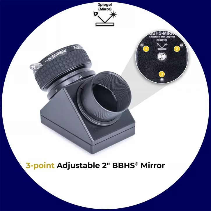 Baader 2" BBHS ® Mirror Diagonal with 2" ClickLock Clamp - Adjustable Star Diagonal