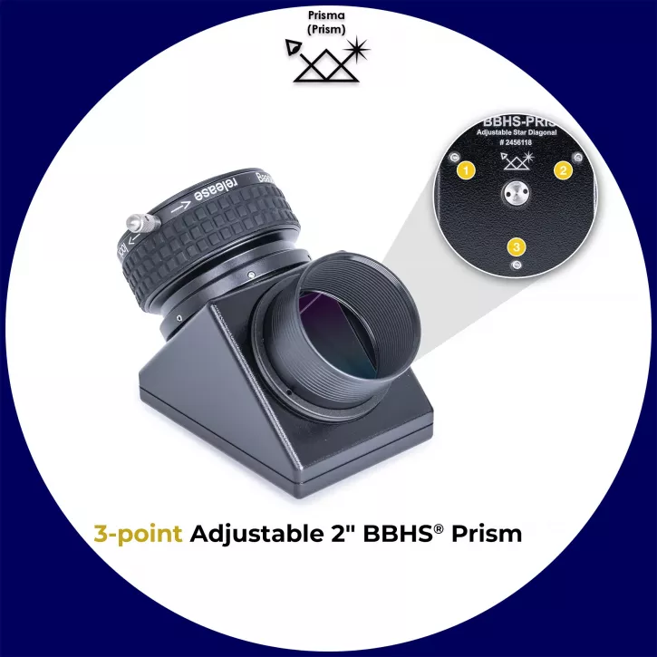 Baader 2" BBHS ® Prism Star Diagonal Prism with 2" ClickLock Clamp - Adjustable