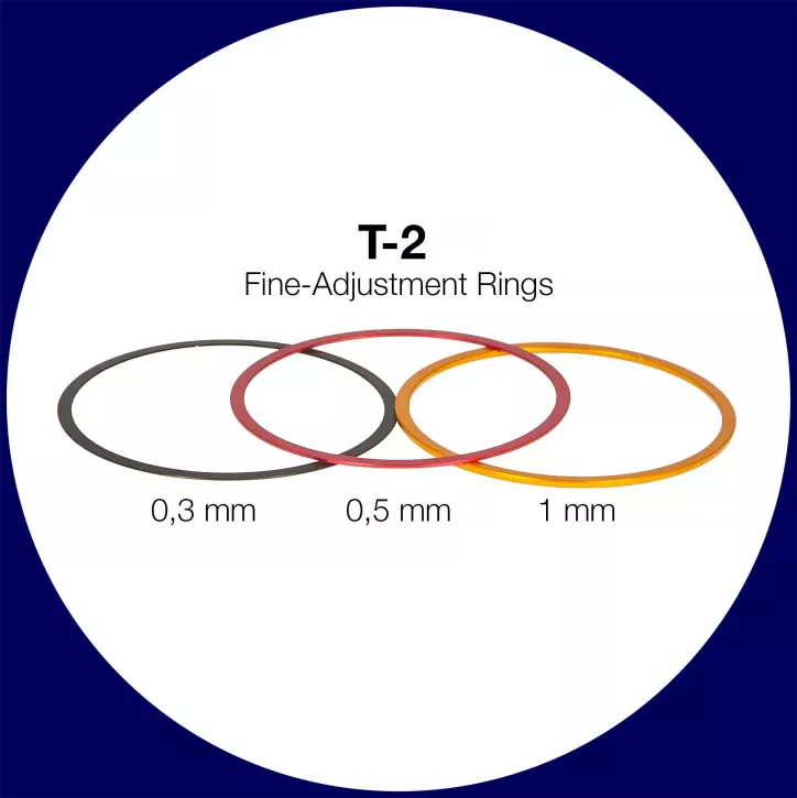 Baader T-2 Fein-Abstimmringe-Set aus Aluminium (0,3 / 0,5 / 1mm)