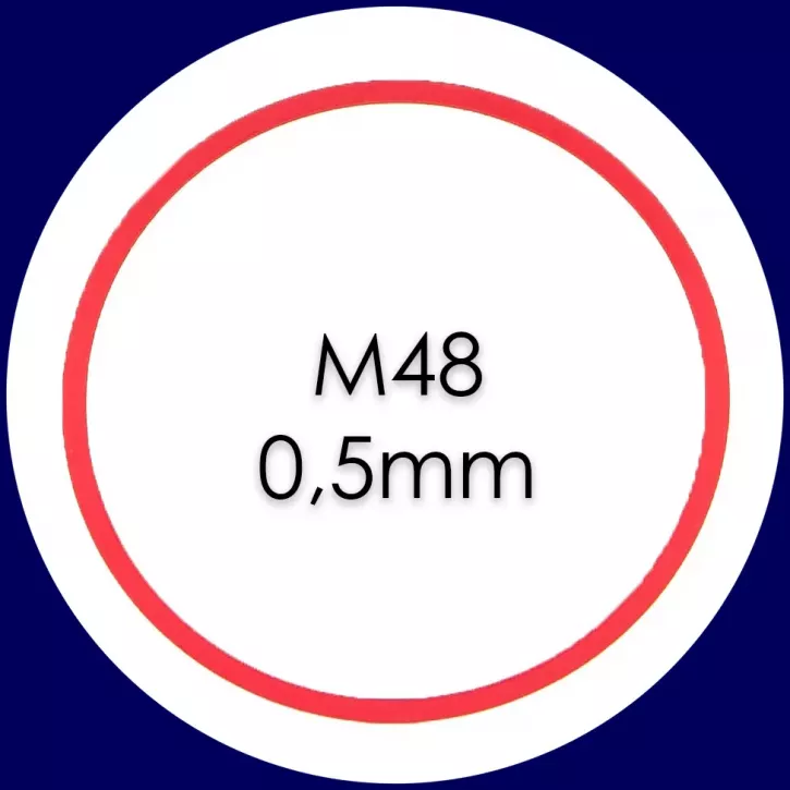 Baader M48 Fein-Abstimmring: 0,5mm (rot) aus Aluminium