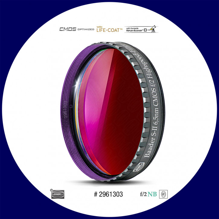 Baader S-II 6.5nm Narrowband f/2 Highspeed Filter 2" - CMOS optimized