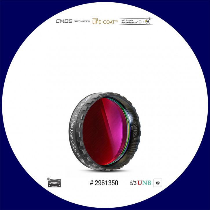 Baader H-alpha 3.5nm Ultra-Schmalband (Narrowband) f/3 Highspeed Filter 1¼" - CMOS optimiert