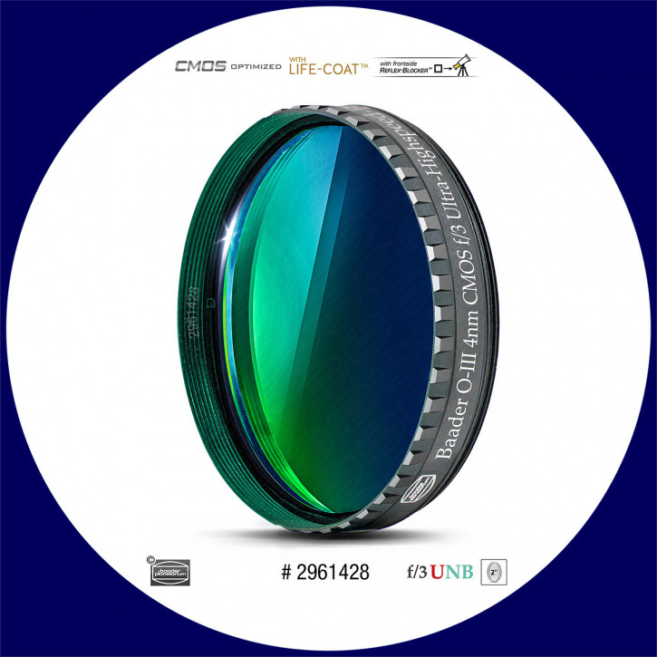 Baader O-III 4nm Ultra-Schmalband (Narrowband) f/3 Highspeed Filter 2" - CMOS optimiert
