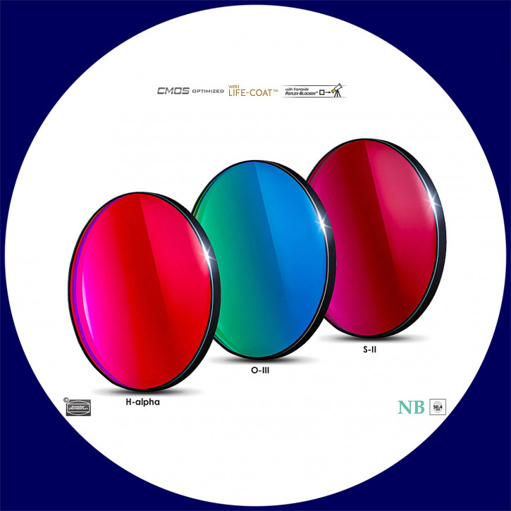 Baader H-alpha / O-III / S-II 6.5nm Narrowband Filter-Set 50.4 mm - CMOS optimized