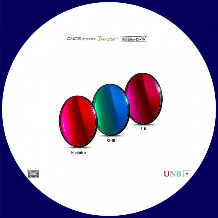 Baader 3.5 nm H-alpha / 4 nm O-III / 4 nm S-II Ultra-Narrowband Filter-Set 31 mm - CMOS optimized