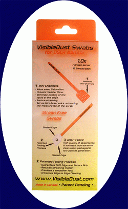 VisibleDust 1.6x DHAP Super Soft Fabric Sensor Cleaning Swab® Orange