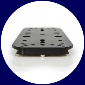 Baader double mounting plate and holder f. guidescope rings (I & II), 300mm, w. 3" dovetail