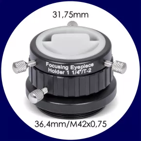 [T-2 #11] Baader 1¼" Okularklemme auf M36,4a – mit Drehfokussierung