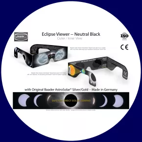 Sonnenfinsternis-Brille (Solar Viewer AstroSolar® Silver/Gold - dunkles Design)