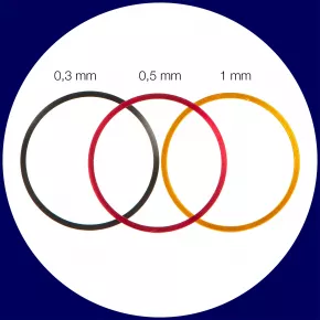 Baader T-2 Fein-Abstimmringe-Set aus Aluminium (0,3 / 0,5 / 1mm)
