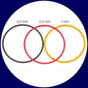 Baader M48 Fein-Abstimmringe-Set: 0,3 / 0,5 / 1mm aus Aluminium