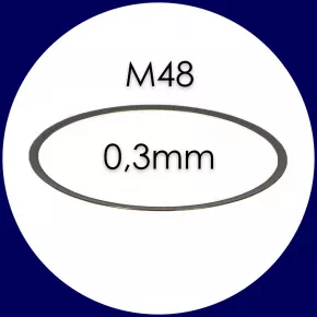 Baader M48 Fein-Abstimmring: 0,3mm (schwarz) aus Aluminium