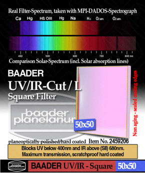 Baader UV-IR Cut/L-Filter 50x50mm