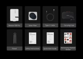 ZWO Seestar S30 PRO vollautomatisches "Smart" Teleskop (30/160mm + 3,4/6mm)