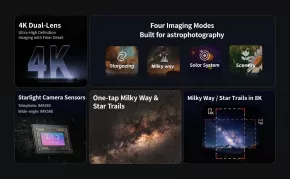 ZWO Seestar S30 PRO vollautomatisches "Smart" Teleskop (30/160mm + 3,4/6mm)