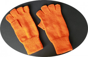 Fingerless Gloves - orange, S-M