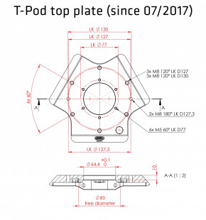 Baader T-Pod Aluminum Tripod 95 - 130 cm (black)